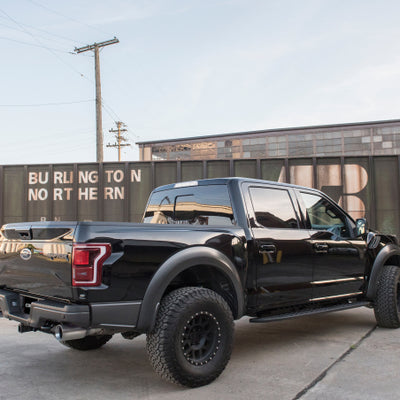 Corsa 2017-2020 Ford F-150 Raptor 3.5L Sport Cat-Back Dual Rear Exit w/ 5in Satin Polished Tip