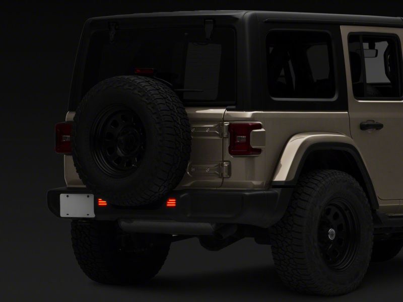 Raxiom 18-23 Jeep Wrangler JL Moab Rubicon Sahara Axial LED Rear Bumper Reflector Lights- Smoked Raxiom 18-23 Jeep Wrangler JL Moab Rubicon Sahara Axial LED Rear Bumper Reflector Lights- Smoked