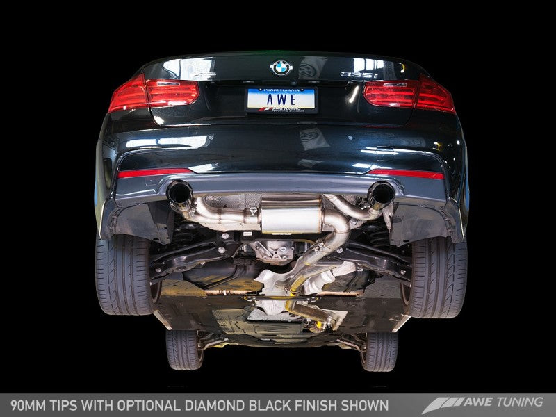 AWE Tuning BMW F3X 335i/435i Touring Edition Axle-Back Exhaust - Chrome Silver Tips (102mm) AWE Tuning BMW F3X 335i/435i Touring Edition Axle-Back Exhaust - Chrome Silver Tips (102mm)