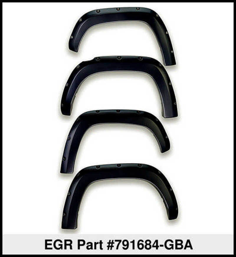 EGR 15+ GMC Sierra HD Bolt-On Look Color Match Fender Flares - Set - Black EGR 15+ GMC Sierra HD Bolt-On Look Color Match Fender Flares - Set - Black