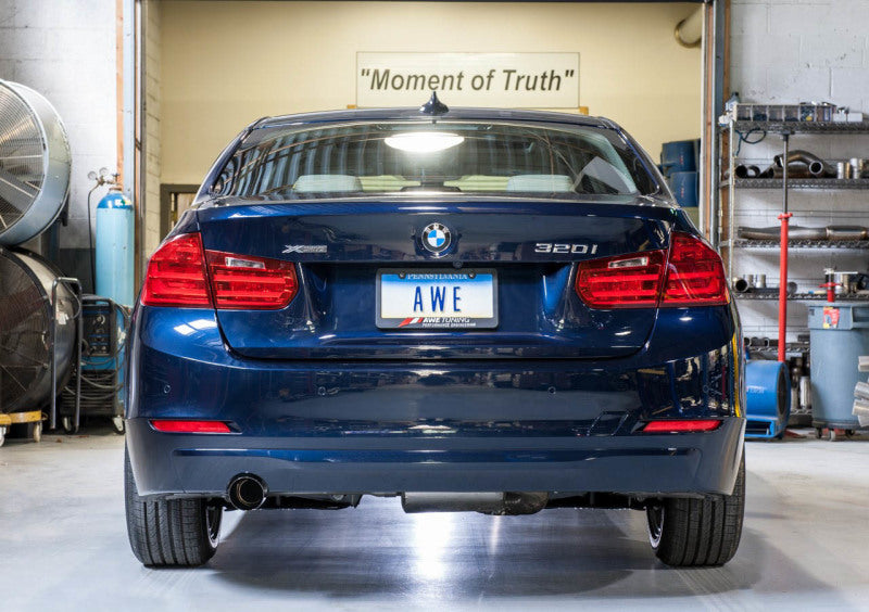 AWE Tuning BMW F30 320i Touring Exhaust w/Performance Mid Pipe - Diamond Black Tip (90mm) AWE Tuning BMW F30 320i Touring Exhaust w/Performance Mid Pipe - Diamond Black Tip (90mm)