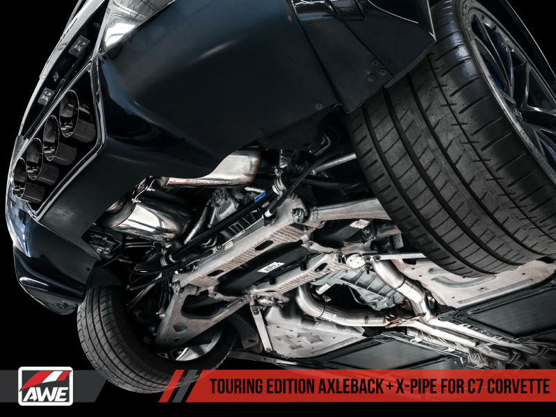 AWE Tuning 14-19 Chevy Corvette C7 Z06/ZR1 Touring Edition Axle-Back Exhaust w/Black Tips AWE Tuning 14-19 Chevy Corvette C7 Z06/ZR1 Touring Edition Axle-Back Exhaust w/Black Tips