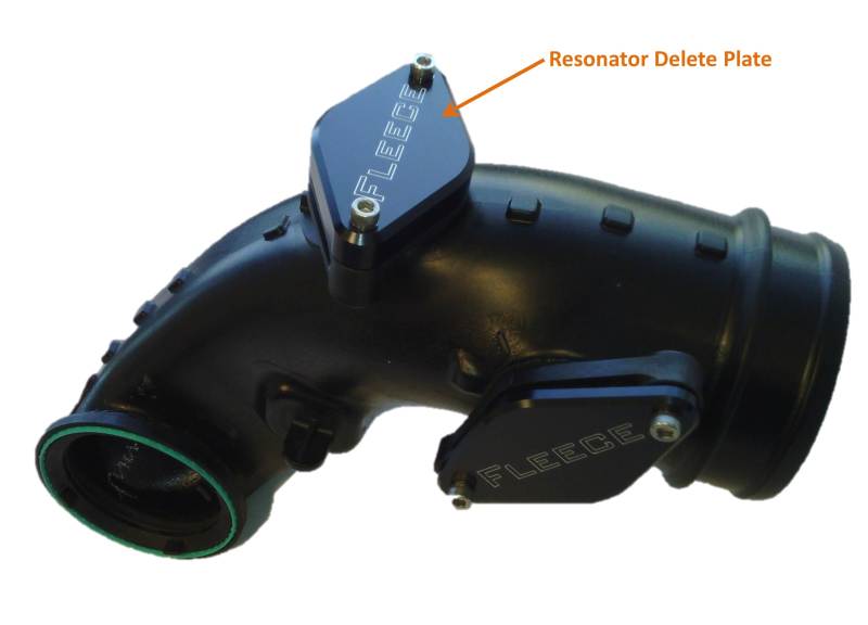 Fleece Performance 11-16 6.6L GM Duramax Resonator Delete Plate Fleece Performance 11-16 6.6L GM Duramax Resonator Delete Plate