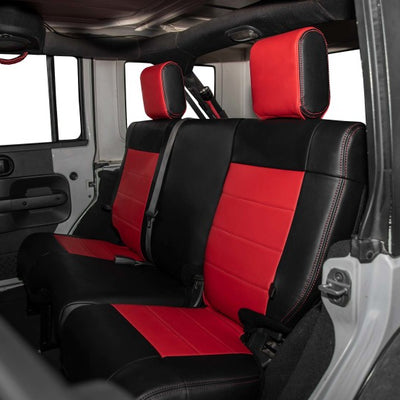PRP 11-12 Jeep Wrangler JKU Rear Seat Cover/4 door - Black/Red