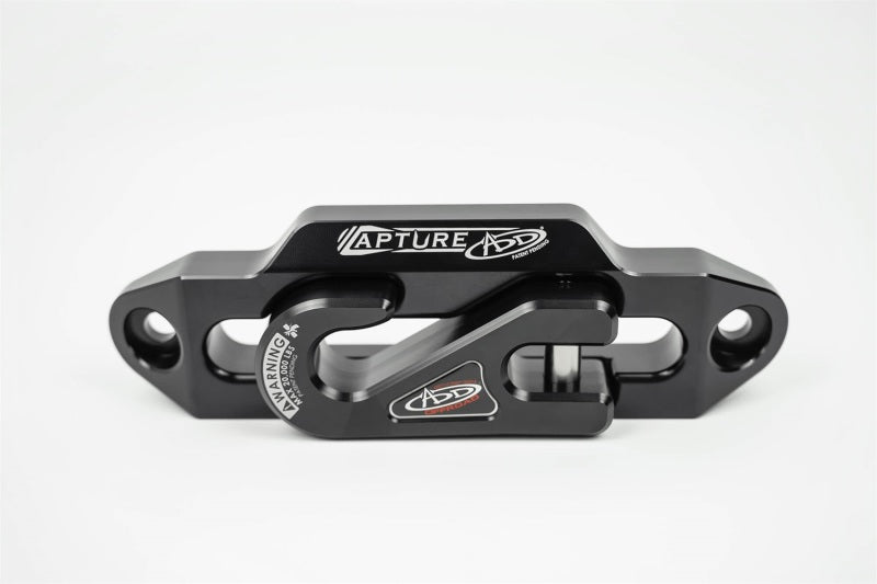 Addictive Desert Designs 1-5/16in Winch Fairlead Plate w/ Recessed Round End Hook - Black Addictive Desert Designs 1-5/16in Winch Fairlead Plate w/ Recessed Round End Hook - Black
