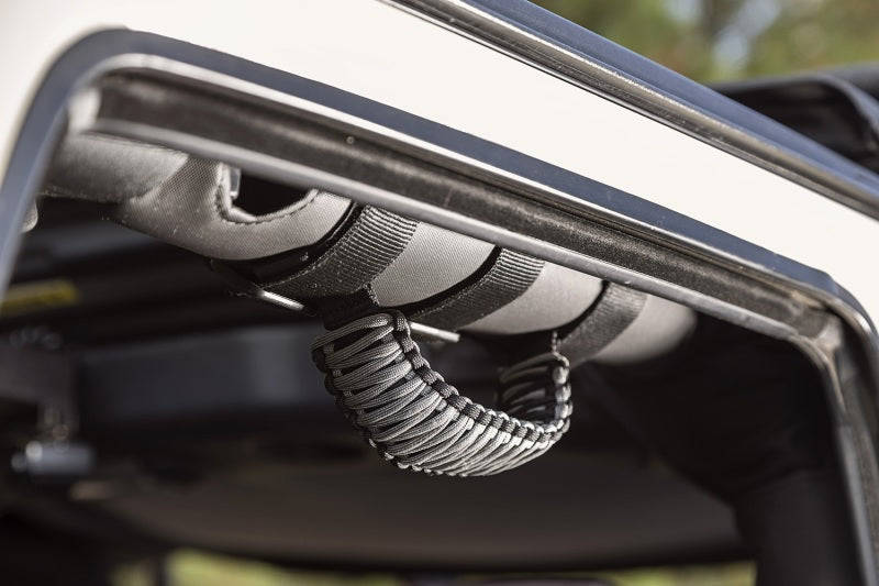 Rugged Ridge Paracord Grab Handles Gray/Black Pair Rugged Ridge Paracord Grab Handles Gray/Black Pair