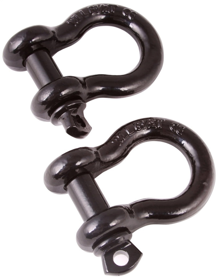Rugged Ridge 3/4in Black D-Shackles Rugged Ridge 3/4in Black D-Shackles