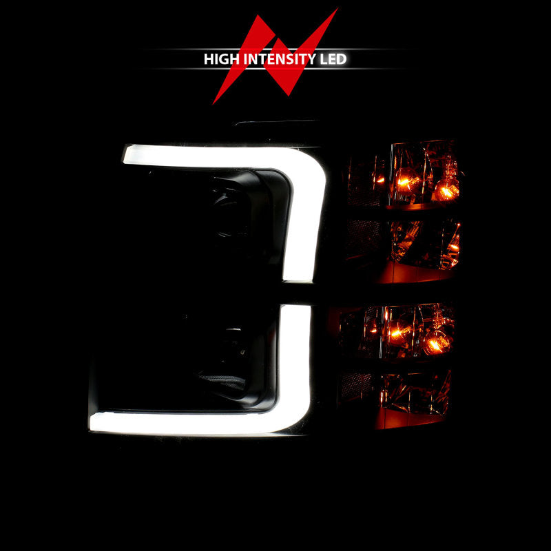 ANZO 07-13 Chevrolet Silverado 3500 Projector Headlights - Black Amber ANZO 07-13 Chevrolet Silverado 3500 Projector Headlights - Black Amber