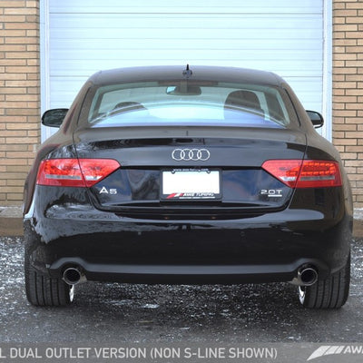 AWE Tuning Audi B8 A5 2.0T Touring Edition Exhaust - Dual Outlet Polished Silver Tips