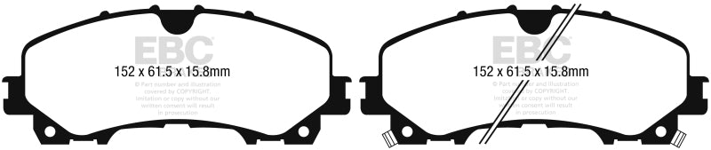 EBC 13+ Infiniti Q50 3.7 Ultimax2 Front Brake Pads EBC 13+ Infiniti Q50 3.7 Ultimax2 Front Brake Pads