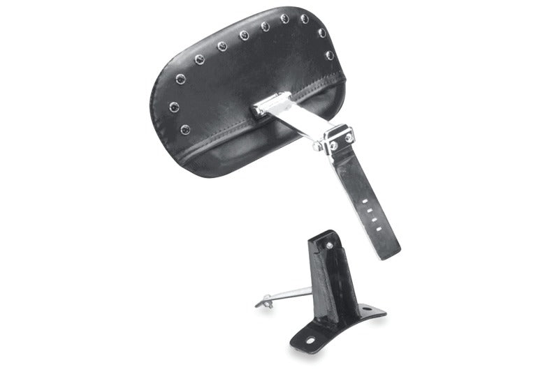 Mustang 08-21 Harley FL Touring Driver Backrest Kit w/Blk Pearl Studs- Black Mustang 08-21 Harley FL Touring Driver Backrest Kit w/Blk Pearl Studs- Black