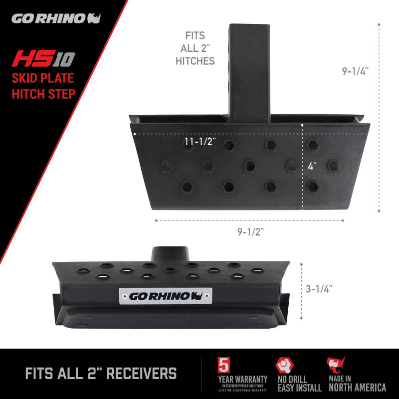 Go Rhino HS-10 Hitch Skid Step Go Rhino HS-10 Hitch Skid Step