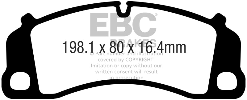EBC 13-15 Porsche 911 (991) (Cast Iron Rotor only) 3.8 GT3 Yellowstuff Front Brake Pads EBC 13-15 Porsche 911 (991) (Cast Iron Rotor only) 3.8 GT3 Yellowstuff Front Brake Pads