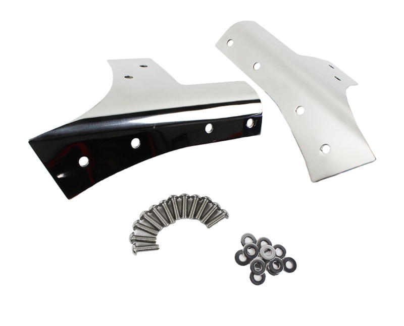 Kentrol 07-18 Jeep Wrangler JK Windshield Supports Pair - Polished Silver Kentrol 07-18 Jeep Wrangler JK Windshield Supports Pair - Polished Silver