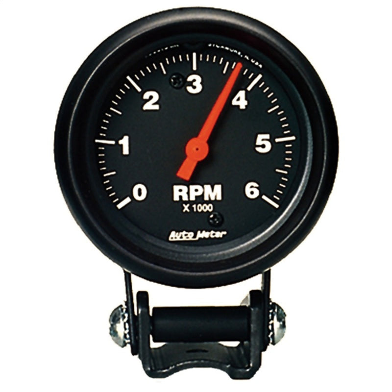 Autometer Black 2 5/8 inch  6000 rpm Tachometer Mini Tach Gauge Autometer Black 2 5/8 inch  6000 rpm Tachometer Mini Tach Gauge