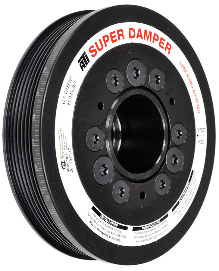 ATI Damper - 6.78in - AL - 6 Grv - 10 Per UD - LS1/2/3/6/L76 - 97-13 28T 8mm HTD Drive Rear - 3 Ring ATI Damper - 6.78in - AL - 6 Grv - 10 Per UD - LS1/2/3/6/L76 - 97-13 28T 8mm HTD Drive Rear - 3 Ring