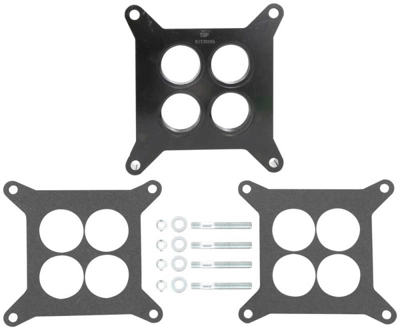 Airaid Holley 4150/4160 Series/ Edelbrock Sq. Flange/ OE Sq. Flange 4BBL PowerAid TB Spacer Airaid Holley 4150/4160 Series/ Edelbrock Sq. Flange/ OE Sq. Flange 4BBL PowerAid TB Spacer