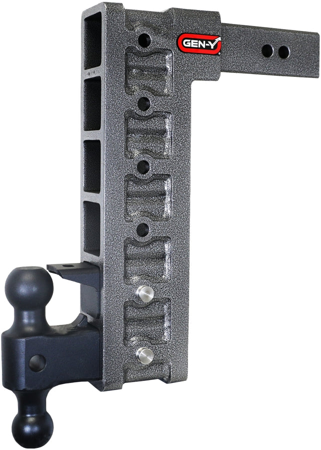 Gen-Y Mega Duty 2.5in Shank 15in Drop 21K Hitch w/Dual-Ball/Pintle Lock/Stabilizer Kit Gen-Y Mega Duty 2.5in Shank 15in Drop 21K Hitch w/Dual-Ball/Pintle Lock/Stabilizer Kit