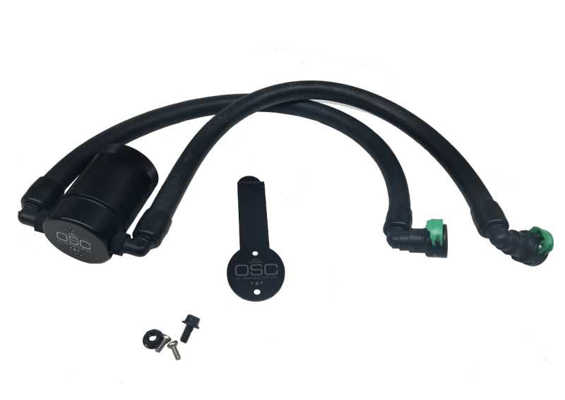 J&L 2015-2023 Ford Mustang EcoBoost Driver Side Oil Separator 3.0 - Black Anodized J&L 2015-2023 Ford Mustang EcoBoost Driver Side Oil Separator 3.0 - Black Anodized