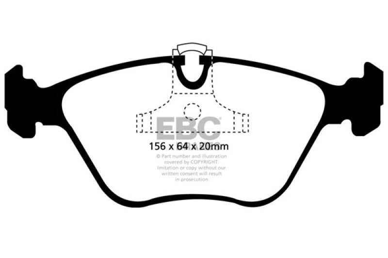 EBC 01-03 BMW 525i 2.5 (E39) Greenstuff Front Brake Pads EBC 01-03 BMW 525i 2.5 (E39) Greenstuff Front Brake Pads