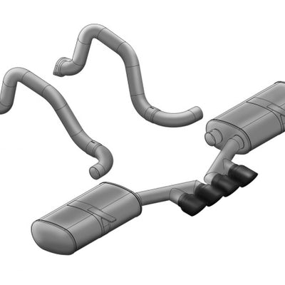 Corsa 1997-2004 Chevrolet Corvette C5 Z06 5.7L V8 Black Sport Axle-Back Exhaust