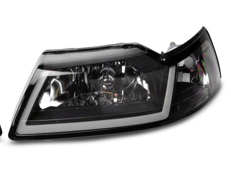 Raxiom 99-04 Ford Mustang Axial Series Headlights w/ LED Bar- Blk Housing (Clear Lens) Raxiom 99-04 Ford Mustang Axial Series Headlights w/ LED Bar- Blk Housing (Clear Lens)