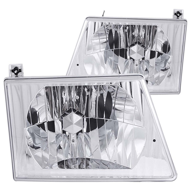 ANZO 1992-2006 Ford Econoline Crystal Headlights Chrome ANZO 1992-2006 Ford Econoline Crystal Headlights Chrome