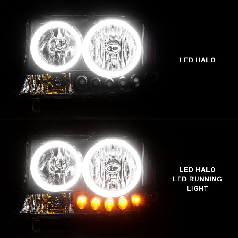 ANZO 1997-2004 Dodge Dakota Crystal Headlights Black 1pc ANZO 1997-2004 Dodge Dakota Crystal Headlights Black 1pc