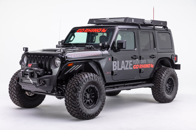 Go Rhino 07-20 Jeep Wrangler JL/JLU/JK/JKU/Gladiator JT Rockline Front Stubby Bumper Go Rhino 07-20 Jeep Wrangler JL/JLU/JK/JKU/Gladiator JT Rockline Front Stubby Bumper