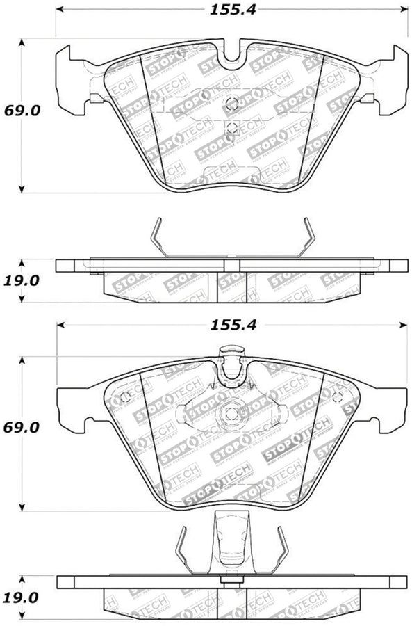 StopTech Street Touring 11-12 BMW Z4 (E86) Front Brake Pads StopTech Street Touring 11-12 BMW Z4 (E86) Front Brake Pads
