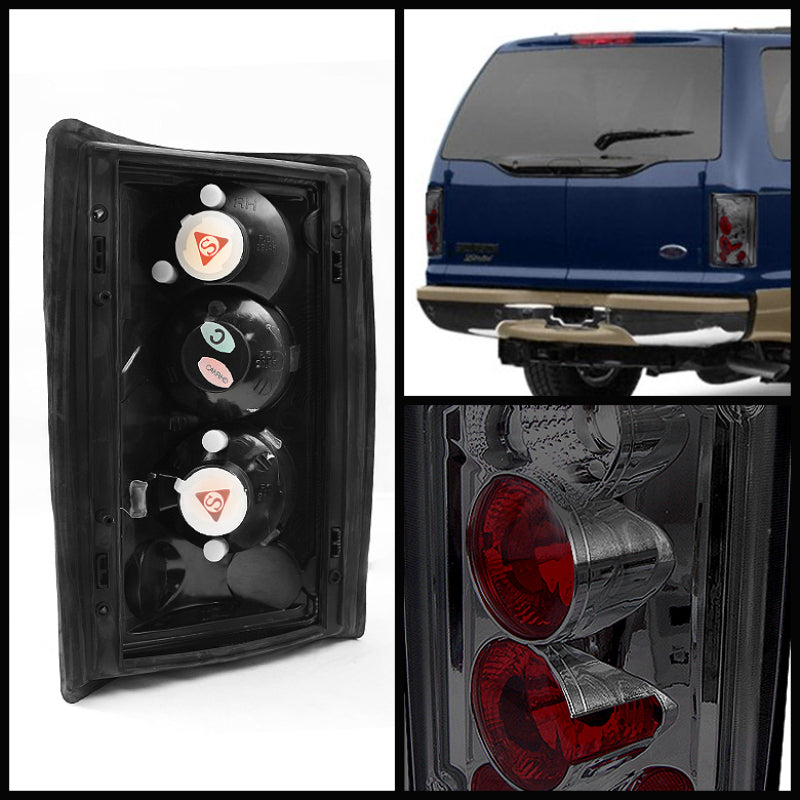 Spyder Ford Excursion 00-06/Econoline 150/250/350/450/550 95-06 Euro Tail Lights Smk ALT-YD-FEC00-SM Spyder Ford Excursion 00-06/Econoline 150/250/350/450/550 95-06 Euro Tail Lights Smk ALT-YD-FEC00-SM
