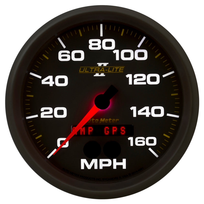 Autometer Ultra-Lite II 5in 0-140MPH In-Dash Electronic GPS Programmable Speedometer Autometer Ultra-Lite II 5in 0-140MPH In-Dash Electronic GPS Programmable Speedometer
