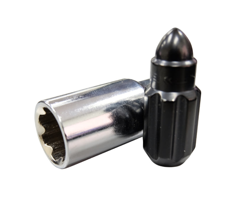 NRG 500 Series M12 X 1.5 Bullet Shape Steel Lug Nut Set - 21 Pc w/Lock Key - Black NRG 500 Series M12 X 1.5 Bullet Shape Steel Lug Nut Set - 21 Pc w/Lock Key - Black
