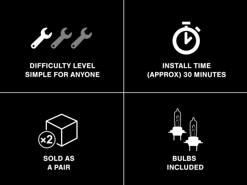Raxiom 99-04 Ford Mustang Axial Series OE Style Headlights- Black Housing (Smoked Lens) Raxiom 99-04 Ford Mustang Axial Series OE Style Headlights- Black Housing (Smoked Lens)