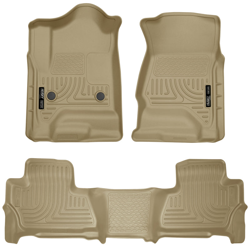 Husky Liners 2015 Chevy/GMC Suburban/Yukon XL WeatherBeater Combo Tan Front & 2nd Seat Floor Liners Husky Liners 2015 Chevy/GMC Suburban/Yukon XL WeatherBeater Combo Tan Front & 2nd Seat Floor Liners