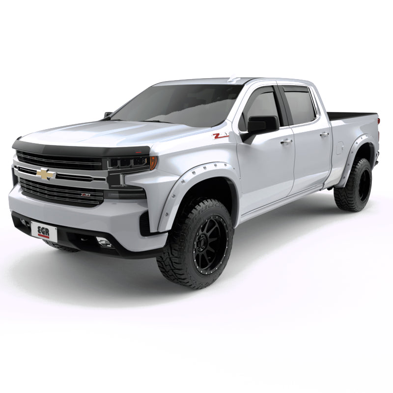 EGR 19-22 Chevrolet Silverado 1500 Summit White Traditional Bolt-On Look Fender Flares Set Of 4 EGR 19-22 Chevrolet Silverado 1500 Summit White Traditional Bolt-On Look Fender Flares Set Of 4