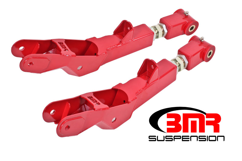 BMR 10-15 5th Gen Camaro Lower Control Arms Rear On-Car Adj. (Polyurethane) - Red BMR 10-15 5th Gen Camaro Lower Control Arms Rear On-Car Adj. (Polyurethane) - Red