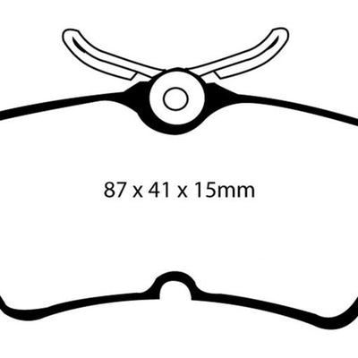 EBC 13+ Ford Fiesta 1.6 Turbo ST Redstuff Rear Brake Pads