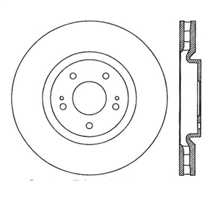 StopTech Power Slot 03-06 Evo 8 & 9 Slotted Right Front Rotor StopTech Power Slot 03-06 Evo 8 & 9 Slotted Right Front Rotor