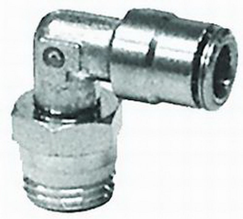 Firestone Male 1/4in. NPT To 1/4in. PTC Swivel 90 Degree Elbow Air Fitting (WR17603101) Firestone Male 1/4in. NPT To 1/4in. PTC Swivel 90 Degree Elbow Air Fitting (WR17603101)