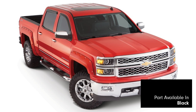 Bushwacker 16-18 Chevy Silverado 1500 Fleetside Pocket Style Flares 4pc 69.3in Bed - Black Bushwacker 16-18 Chevy Silverado 1500 Fleetside Pocket Style Flares 4pc 69.3in Bed - Black