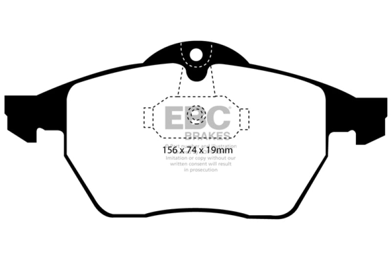 EBC 99-02 Saab 9-3 Convertible Greenstuff Front Brake Pads EBC 99-02 Saab 9-3 Convertible Greenstuff Front Brake Pads