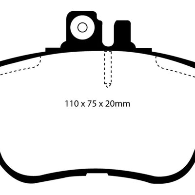 EBC 94-95 Mercedes-Benz C220 (W202) 2.2 Redstuff Front Brake Pads
