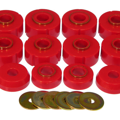 Prothane 78-79 Ford Bronco Body Mount Kit - Red