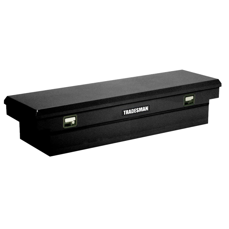 Tradesman Steel Cross Bed Truck Tool Box (70in/Front Opening.) - Black Tradesman Steel Cross Bed Truck Tool Box (70in/Front Opening.) - Black