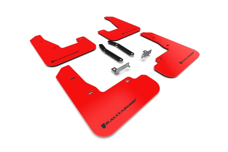 Rally Armor 19-21 Hyundai Elantra GT N Line/i30 Red UR Mud Flap w/Black Logo Rally Armor 19-21 Hyundai Elantra GT N Line/i30 Red UR Mud Flap w/Black Logo