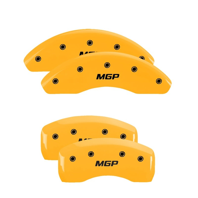 MGP 4 Caliper Covers Engraved Front & Rear MGP Yellow finish black ch MGP 4 Caliper Covers Engraved Front & Rear MGP Yellow finish black ch