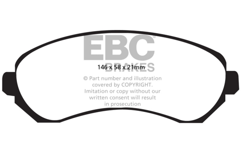 EBC 01-05 Buick Rendezvous 3.4 2WD Ultimax2 Front Brake Pads EBC 01-05 Buick Rendezvous 3.4 2WD Ultimax2 Front Brake Pads