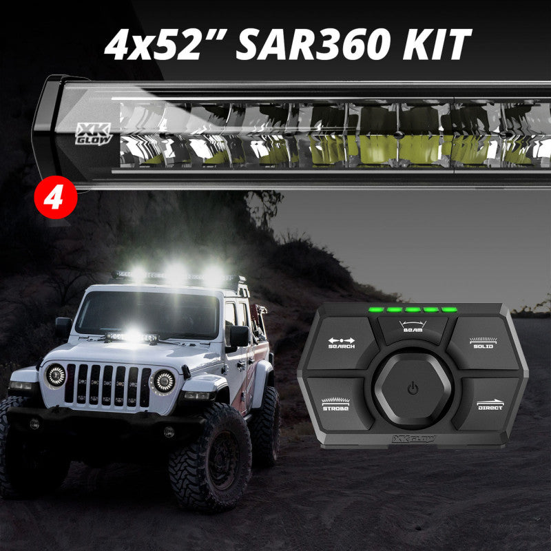 XK Glow SAR360 Light Bar Kit Emergency Search and Rescue Light System (4) 52In XK Glow SAR360 Light Bar Kit Emergency Search and Rescue Light System (4) 52In