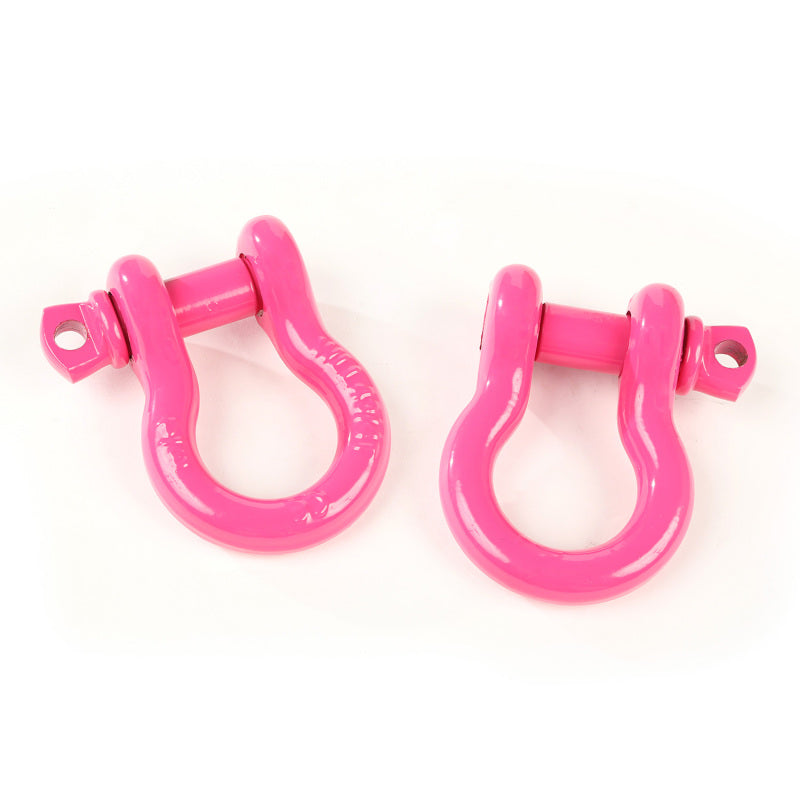 Rugged Ridge Pink 3/4in D-Ring Shackles Rugged Ridge Pink 3/4in D-Ring Shackles